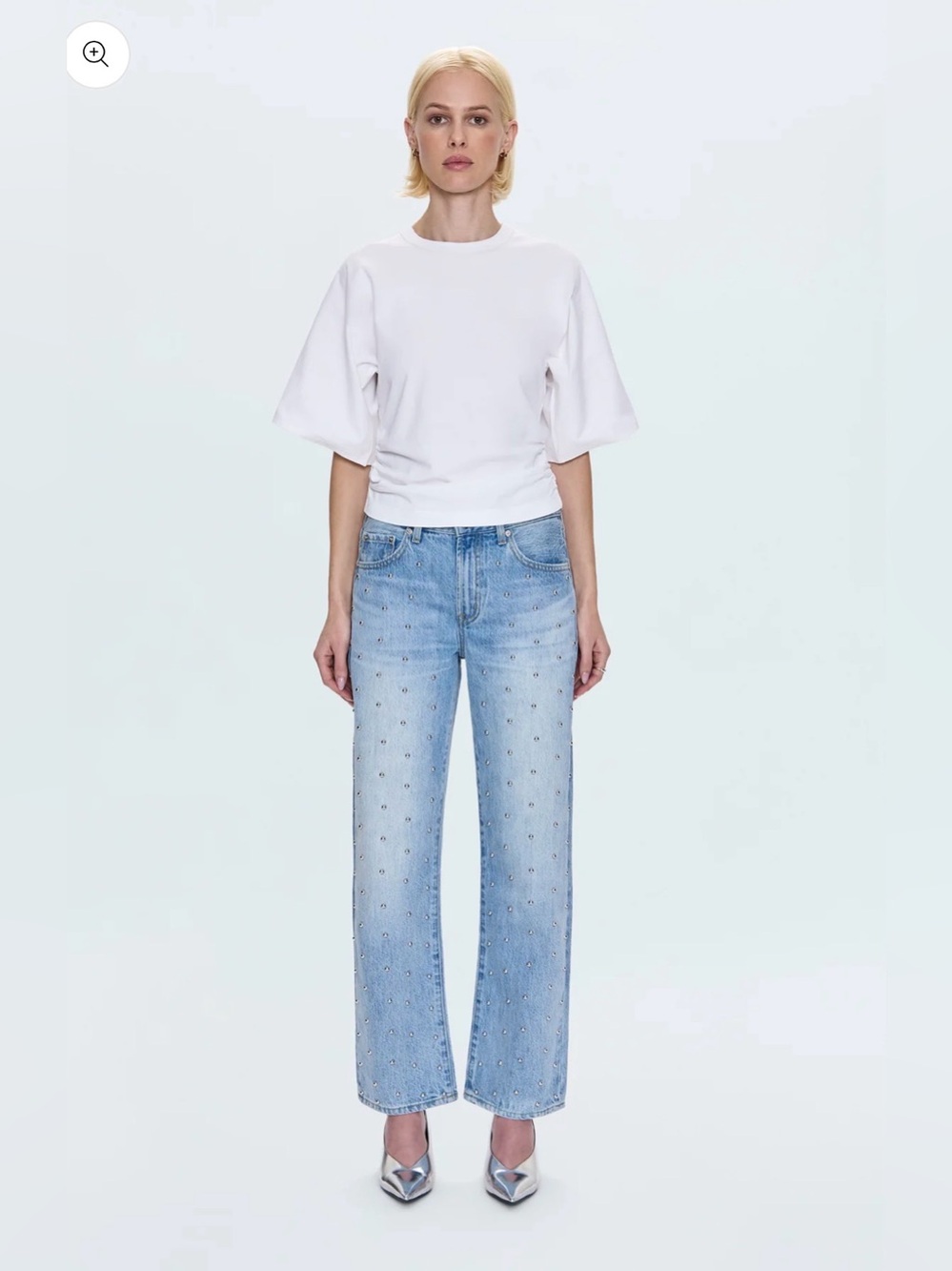 Pistola LEXI MID RISE BOWED STRAIGHT JEAN - ARIES